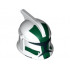 Minifigure, Headgear Helmet SW Clone Trooper with Holes, Dark Green Markings, Clone Commander Gree Pattern: {бял}