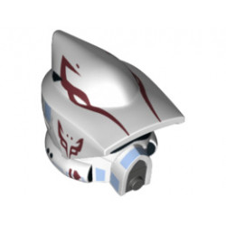 Minifigure, Headgear Helmet SW ARF Trooper Elite Pattern: {бял}