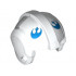 Minifigure, Headgear Helmet SW Rebel Pilot with Blue Rebel Logo Pattern : {бял}