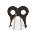 Minifigure, Armor Pauldron Cloth with Black Neck and 4 Thin Black Stripes Pattern, Thick Border: {бял}