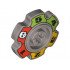 Technic Tread Sprocket Wheel Small with Glatorian Game Pattern: {сребърно метален}
