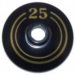 Inverted (Radar) with Gold Circles and Number 25 Pattern: {черен}