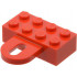 Brick, Modified 2 x 4 with Coupling, Female: {ярко червен}