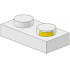 Electric Plate 1 x 2 with Contacts: {бял}