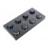 Electric Plate 2 x 4 with Contacts: {черен}
