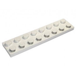 Electric Plate 2 x 8 with Contacts: {бял}
