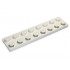 Electric Plate 2 x 8 with Contacts: {бял}