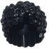 Black Minifigure, Hair Curly, Bushy, Hole on Top: {черен}