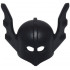 Black Minifigure, Headgear Helmet with Bat Wings, Rounded Top, Angled Wings: {черен}