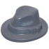 Minifigure, Headgear Hat, Narrow Brim (Fedora): {тъмно каменно сив}