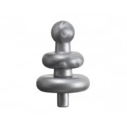 Minifigure, Antenna with 2 Diffusers and Small Pin: {сребърно метален}