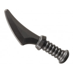 Minifigure, Weapon Dagger / Knife Curved: {титаниево метален}