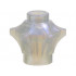 Rock 1 x 1 Crystal 6 Point (Mace Head / Brick, Round 1 x 1 with 6 Barbs / Points): {прозрачен опал}