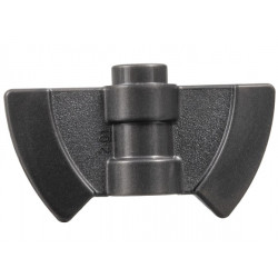 Minifigure, Weapon Axe Head, Double with Through Hole for Bar: {титаниево метален}