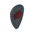Minifigure, Shield Ovoid with Boar Head and Silver Border Pattern: {черен}