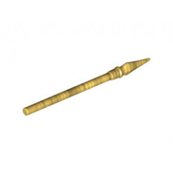 Minifigure, Weapon Pike / Spear Elaborate with Pearl Gold Tip: {топло златист}