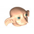 Minifigure, Head Modified Dobby Type 1 with Green Eyes Pattern : {светло нуга}