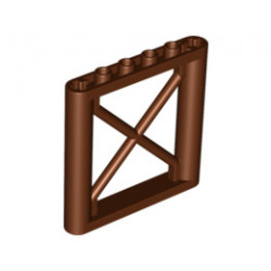 Решетъчна стена 1X6X5: {червеникаво-кафяв}