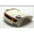 Vehicle, Mudguard 3 x 4 x 1 2/3 Curved Front with Headlights and Grille with Red and Yellow Trim Pattern: {бял}