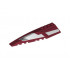 Wedge 12 x 3 Left with White Panels and Black Line Pattern: {нов тъмно червен}