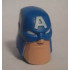 Large Figure Head Modified Super Heroes Captain America with Light Nougat Face Pattern : {ярко син}