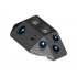 Wedge 2 x 4 Triple with Spider Eyes Pattern: {черен}