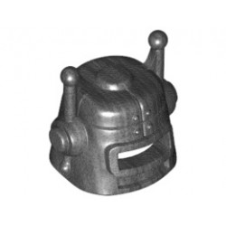 Minifigure, Headgear Helmet with Eye Slot and Antennae: {титаниево метален}