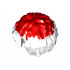 Minifigure, Utensil Cheerleader Pom Pom with Red Top Pattern: {бял}