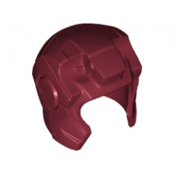 Minifigure, Headgear Helmet Space with Open Face and Top Hinge (Iron Man): {нов тъмно червен}