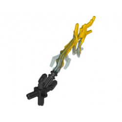 Hero Factory Weapon - Lightning with Marbled Blue/Yellow Pattern: {титаниево метален}