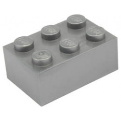 Тухличка 2X3: {сребърно метален}
