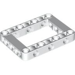 Technic, Liftarm, Modified Frame Thick 5 x 7 Open Center: {бял}