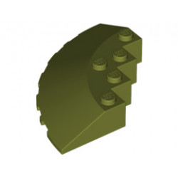Кръг 90G 6Х6 покривна плочка: {маслинено зелен}