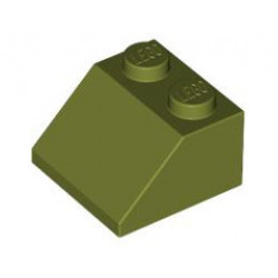 Покривна плочка 2X2/45°: {маслинено зелен}