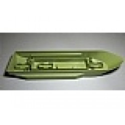 Boat, Hull Unitary 51 x 12 x 6 with Side Bulges, Base: {маслинено зелен}
