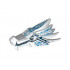 Dragon Head (Ninjago) Upper Jaw with Medium Blue and Dark Blue Sections and Ice Spirit Pattern: {бял}