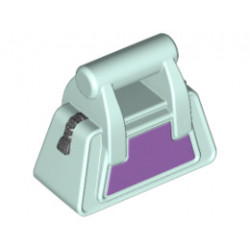 Friends Accessories Handbag with Zipper and Dark Purple Side Pattern : {аквамарин}