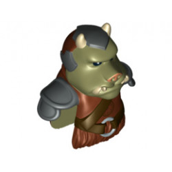 Minifigure, Head Modified SW Gamorrean with Armor and Belt Pattern : {червеникаво-кафяв}