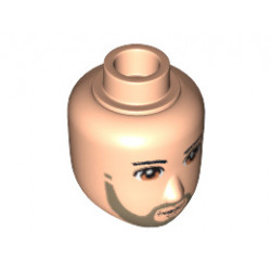Mini Doll, Head Friends Male Large with Light Brown Eyes, Light Brown Beard and Closed Mouth Pattern : {светло нуга}
