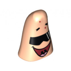 Minifigure, Head Modified Patrick with Sunglasses Pattern : {светло нуга}