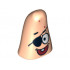 Minifigure, Head Modified Patrick with Eyepatch Pattern : {светло нуга}