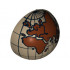 Cylinder Hemisphere 2 x 2 with Cutout with Europe, Africa, Asia, Australia Dark Brown Globe Pattern: {пясъчно жълт}