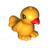 Bird, Friends / Elves with Red Beak and Black Eyes Pattern (Goldie) : {огнено жълто-оранжев}