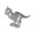 Tauntaun Body with Legs and Eyes Pattern, Flexible Tail: {умерено каменно сив}
