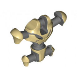 Torso Mechanical, General Grievous (Clone Wars) Tan Pattern : {тъмно каменно сив}