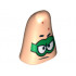 Minifigure, Head Modified Patrick with Bright Green Mask Pattern : {светло нуга}