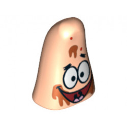 Minifigure, Head Modified Patrick with Ice Cream Splotches Pattern : {светло нуга}