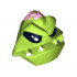 Minifigure, Head Modified Alien with 4 Fangs and Brain Tissue Pattern : {ярко жълто-зелен}