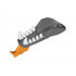Dragon Head (Ninjago) Lower Jaw with White Teeth and Orange Spines Pattern : {тъмно каменно сив}