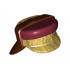Minifigure, Headgear Hat, Neck Protector, SW Dark Red Top and Gold Flap Pattern : {червеникаво-кафяв}